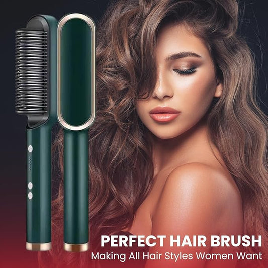 5-in-1 Professional Hair Straightener brush for Women & Men, Hair Styler, Straightener Machine Brush/PTC Heating Electric Straightener with 5 Temperature Control (Multi colour)