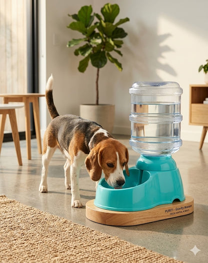 Automatic Pet Water Food Dispenser 3.5L Large Capacity Self-Dispensing Gravity Pet Feeder Waterer Cat Dog Feeding Bowl Drinking Water/Automatic Feeding Pet Supplies - 1Pcs