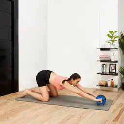 CorePro Elite Ab Roller – Professional Strength Training with Knee Mat - (Blue & Black)