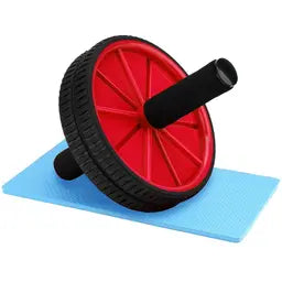 CorePro Elite Ab Roller – Professional Strength Training with Knee Mat-(Red & Black)