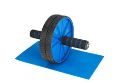 CorePro Elite Ab Roller – Professional Strength Training with Knee Mat - (Blue & Black)