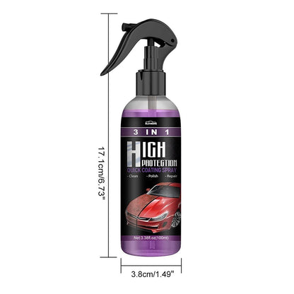 3-in-1 High Protection Quick Car Coating Spray | Hydrophobic Nano Polish & Scratch Repair (Pack of 2)