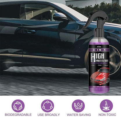 3-in-1 High Protection Quick Car Coating Spray | Hydrophobic Nano Polish & Scratch Repair (Pack of 2)