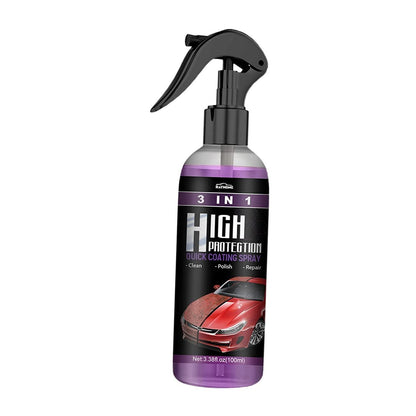 3-in-1 High Protection Quick Car Coating Spray | Hydrophobic Nano Polish & Scratch Repair (Pack of 2)