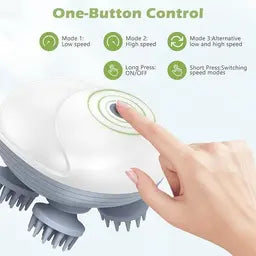Electric Head Massager - Waterproof Handheld Head Massager for Humans and Pets
