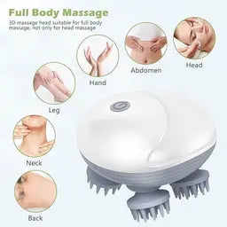 Electric Head Massager - Waterproof Handheld Head Massager for Humans and Pets