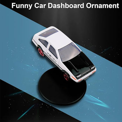 Mini Car Model Drifting AE86 Car Model with Self Adhesive Base,2.95inches Alloy AE86 Initial D Dashboard Decor Charm Desk Decor Room