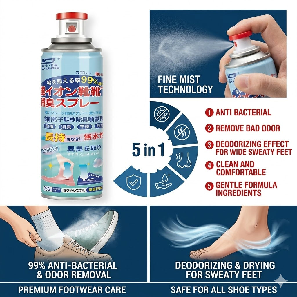 Ultimate Shoe Deodorant Spray (400g) – Odor Eliminator & Footwear Refresher