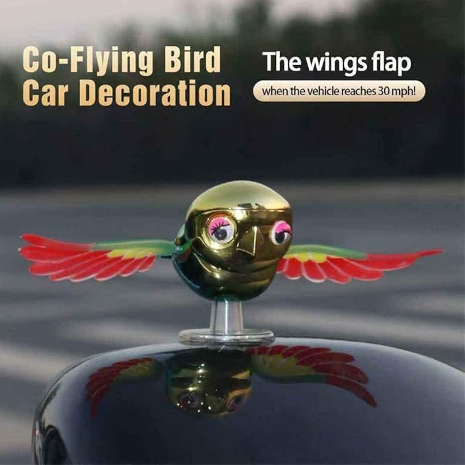 Moving Wind Swinging Bird Wings – Wind-Powered Automatic Flapping Car Toy