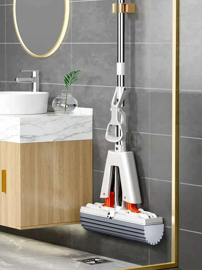 The Future new Self-Wringin Super Sponge Mop Biggest Size (380 mm) 38 cm Floor Cleaning Squeeze with PVA Sponge Head with Stainless Steel Handle Butterfly mop