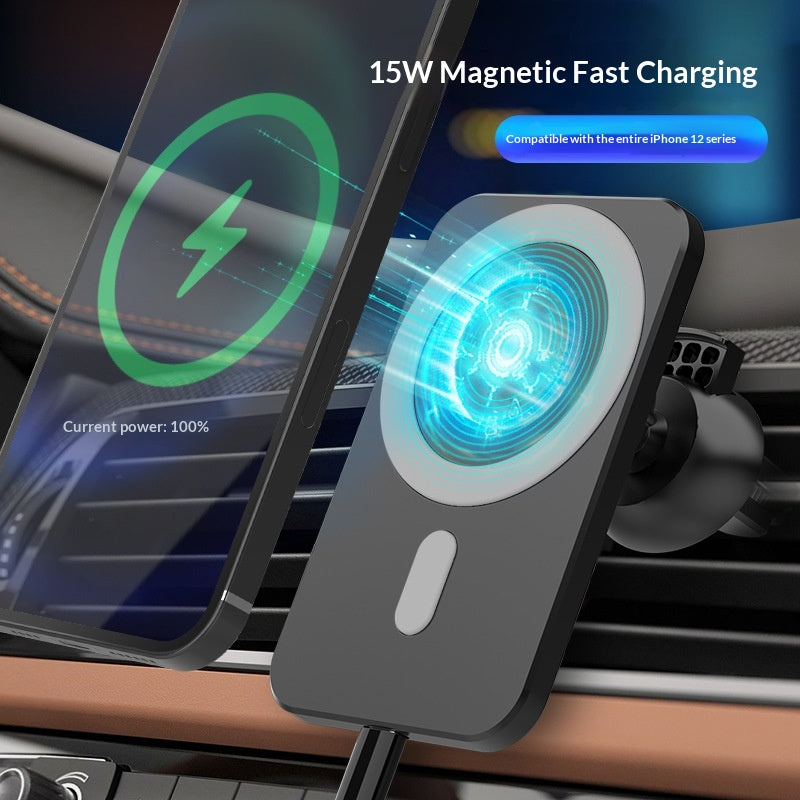 Magnetic Wireless Car Charger 15W & Fast Charging Smartphones Mount