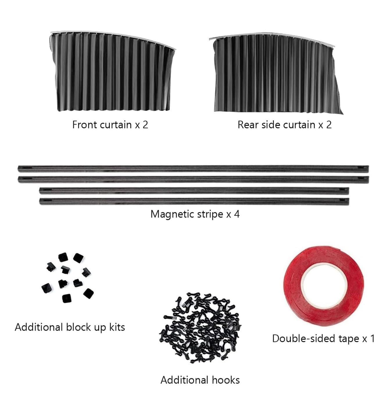 Magnetic Foldable Car Window Privacy Curtains – Universal Sunshade & UV Protection (4-Pack)