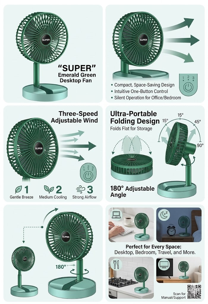 Arctic Mist Mini Air Cooler – Portable USB Desktop Fan