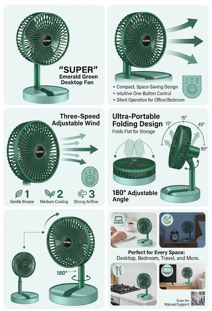 Arctic Mist Mini Air Cooler – Portable USB Desktop Fan