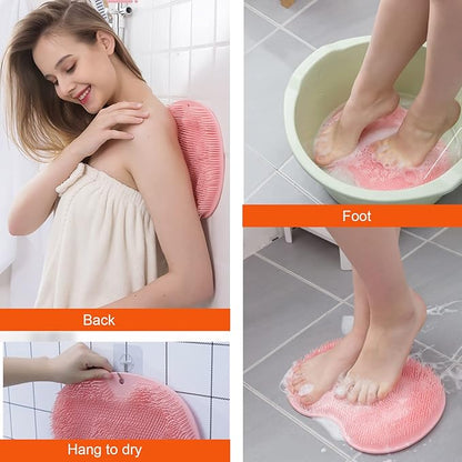 Premium Silicone Multiuse Body & Foot Scrubber – Deep Cleansing Massage Brush (Pack of 1)