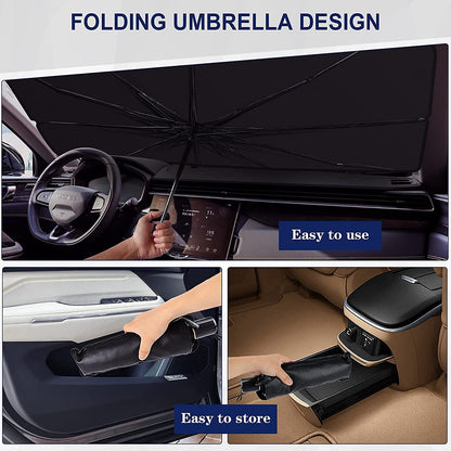 Premium Foldable Car Sun Umbrella – UV Protection & Heat Shield for Windshield