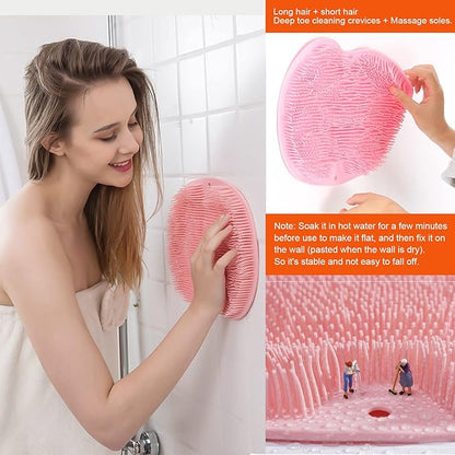 Premium Silicone Multiuse Body & Foot Scrubber – Deep Cleansing Massage Brush (Pack of 1)
