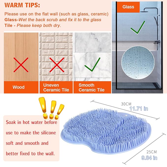 Premium Silicone Multiuse Body & Foot Scrubber – Deep Cleansing Massage Brush (Pack of 1)