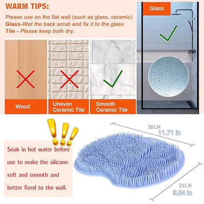 Premium Silicone Multiuse Body & Foot Scrubber – Deep Cleansing Massage Brush (Pack of 1)