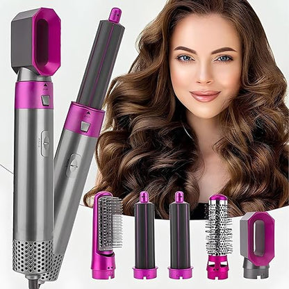 5-in-1 Multi-Functional Hair Styling Tool | Detachable Hot Air Brush & Dryer Combo | 50% Less Hair Breakage, 3 Settings | All in One Multi Styler BN24