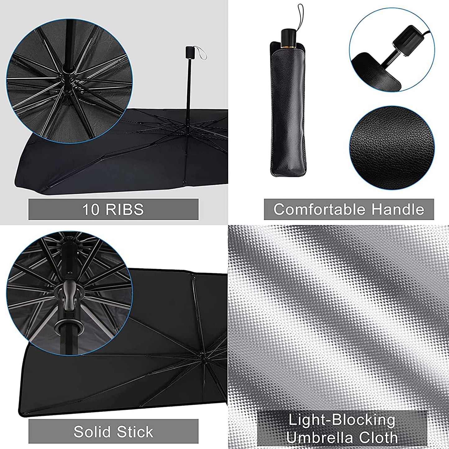 Premium Foldable Car Sun Umbrella – UV Protection & Heat Shield for Windshield