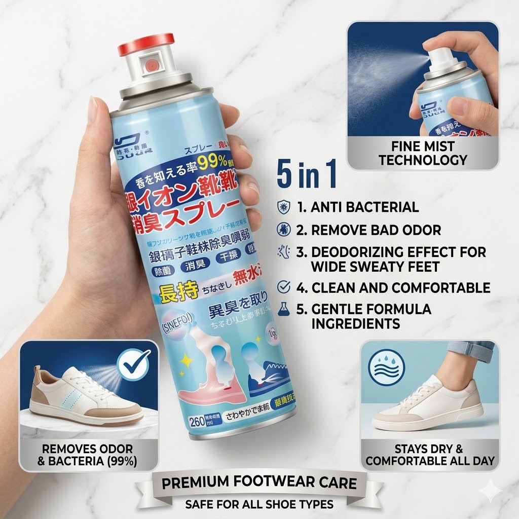 Ultimate Shoe Deodorant Spray (400g) – Odor Eliminator & Footwear Refresher