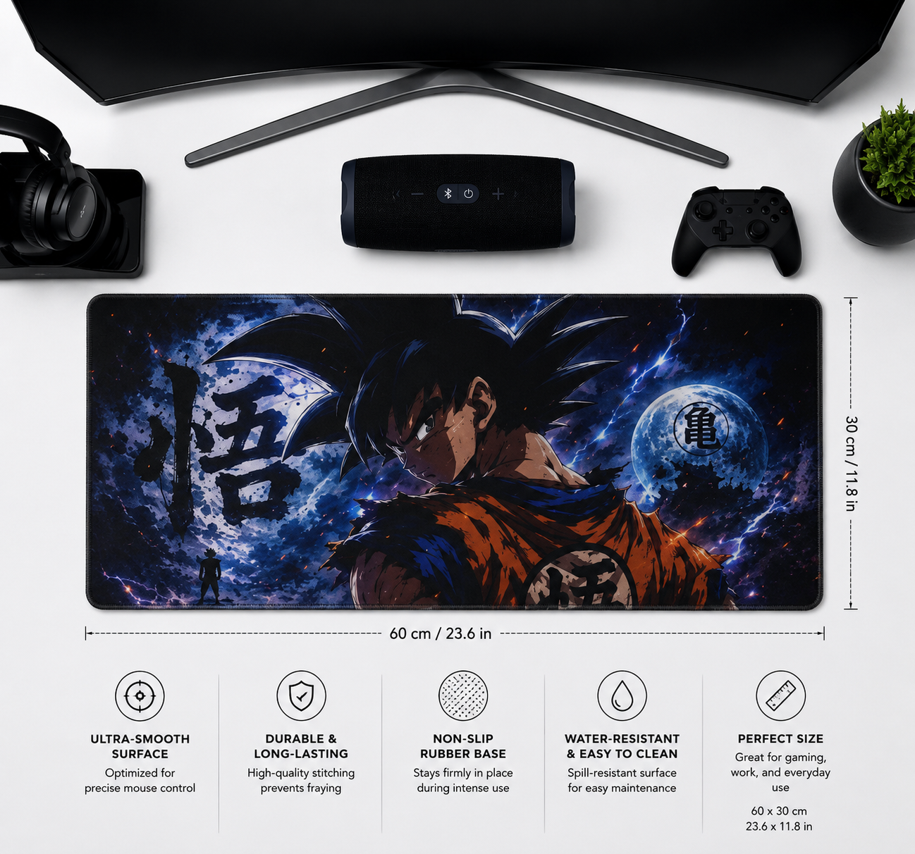 Goku Gaming Pad - Premium Anti-Slip Desk Mat (3mm Thickness)