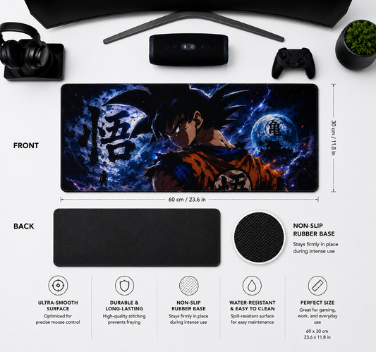 Goku Gaming Pad - Premium Anti-Slip Desk Mat (3mm Thickness)