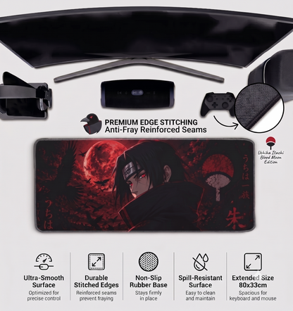 Itachi Uchiha Gaming Pad Precision Pro Gaming Mouse Pad – Anti-Slip, Stitched Edges, 3mm Thick