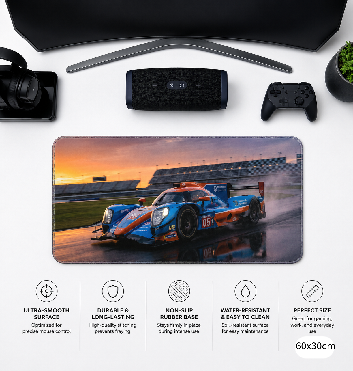 Gaming Pad – Non-Slip, Stitched Edge Mouse Mat for Precision Control