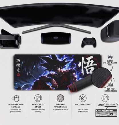 Goku Gaming Pad - Ultra-Smooth Surface & Anti-Slip Base (3mm Thick)