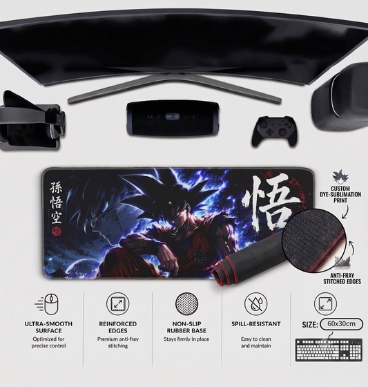 Goku Gaming Pad - Ultra-Smooth Surface & Anti-Slip Base (3mm Thick)
