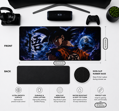 Goku Gaming Pad - Premium Anti-Slip Desk Mat (3mm Thickness)