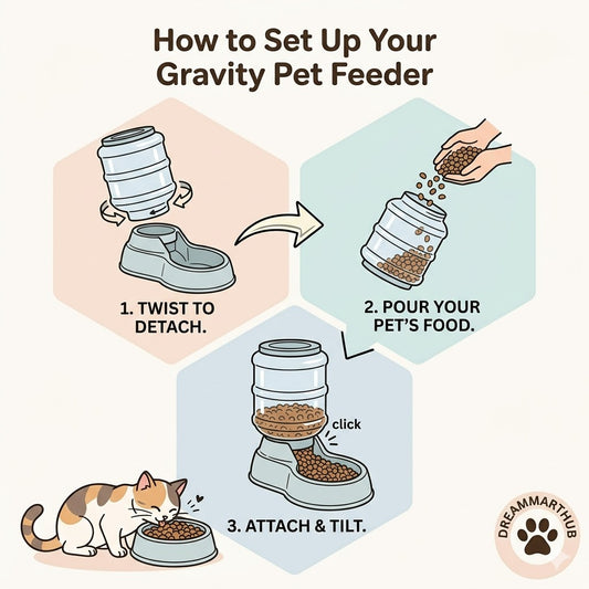 Plastic Pet Food Dispenser 3.8L Large Capacity Self-Dispensing Gravity Pet Feeder Cat Dog Feeding Bowl Automatic Feeding Pet Supplies Cat Food Dispenser