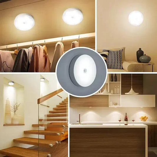 Premium Wireless Motion Sensor LED Night Lights | USB Rechargeable Smart Wall Lamps for Home (Pack of 2)