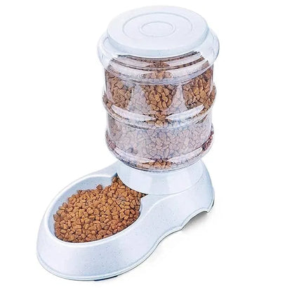 Plastic Pet Food Dispenser 3.8L Large Capacity Self-Dispensing Gravity Pet Feeder Cat Dog Feeding Bowl Automatic Feeding Pet Supplies Cat Food Dispenser