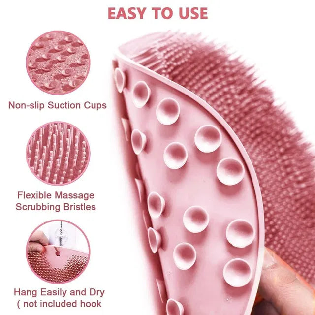 Premium Silicone Multiuse Body & Foot Scrubber – Deep Cleansing Massage Brush (Pack of 1)