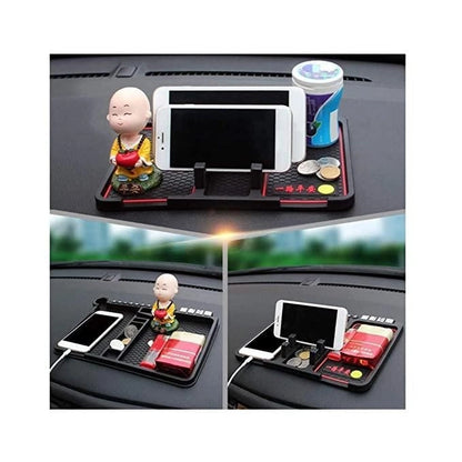 3-in-1 Silicone Car Dashboard Mobile Holder & Anti-Slip GPS Mat