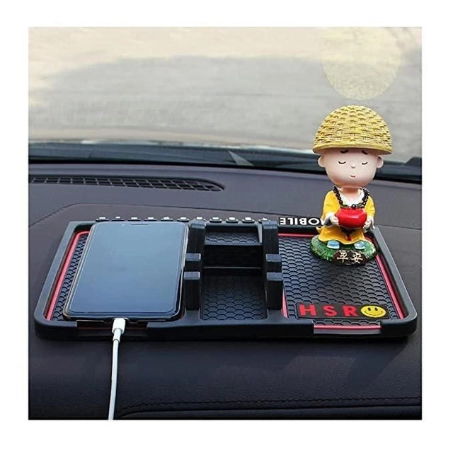 3-in-1 Silicone Car Dashboard Mobile Holder & Anti-Slip GPS Mat