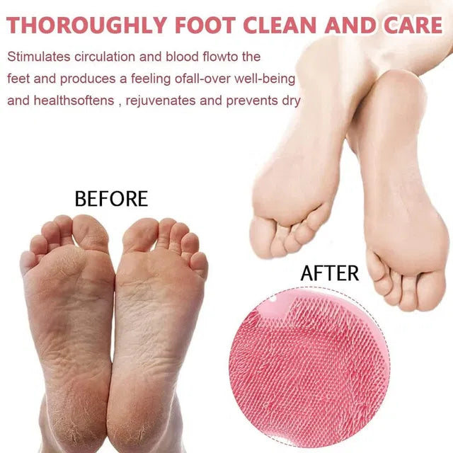 Premium Silicone Multiuse Body & Foot Scrubber – Deep Cleansing Massage Brush (Pack of 1)