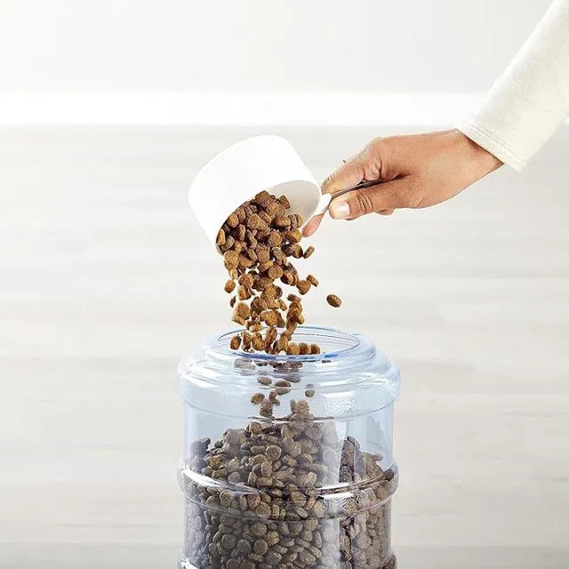 Plastic Pet Food Dispenser 3.8L Large Capacity Self-Dispensing Gravity Pet Feeder Cat Dog Feeding Bowl Automatic Feeding Pet Supplies Cat Food Dispenser