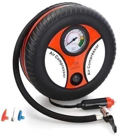 Automatic Car Air Compressor Pump - Portable 12V Tyre Inflator for Cars, Bikes & Balls