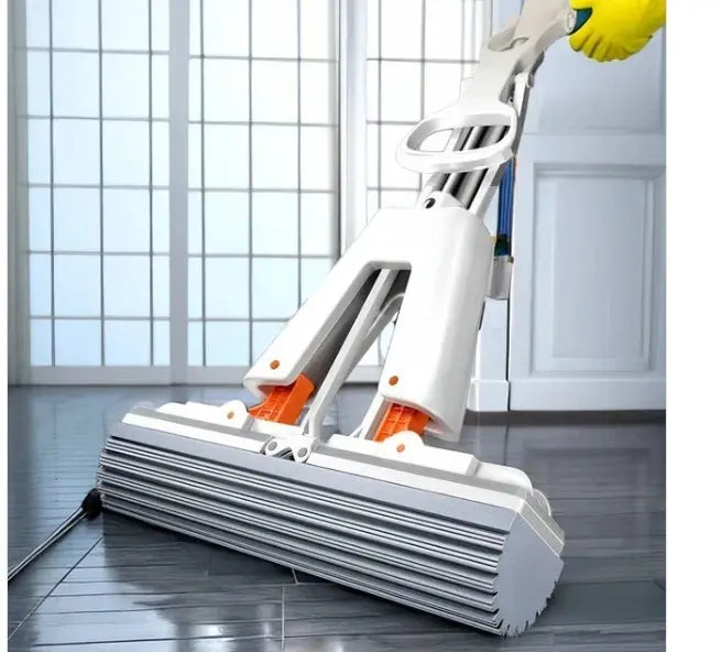 The Future new Self-Wringin Super Sponge Mop Biggest Size (380 mm) 38 cm Floor Cleaning Squeeze with PVA Sponge Head with Stainless Steel Handle Butterfly mop