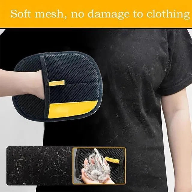 Pet Hair Removal Glove for Dogs & Cats (Fur Remover Mitt) | Washable & Reusable Electrostatic Hair Catcher for Clothes, Car, Carpet, Bed & Furniture | Removes Loose Hair (23.5 x 17.5cm)