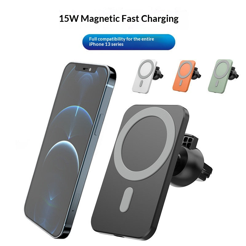 Magnetic Wireless Car Charger 15W & Fast Charging Smartphones Mount