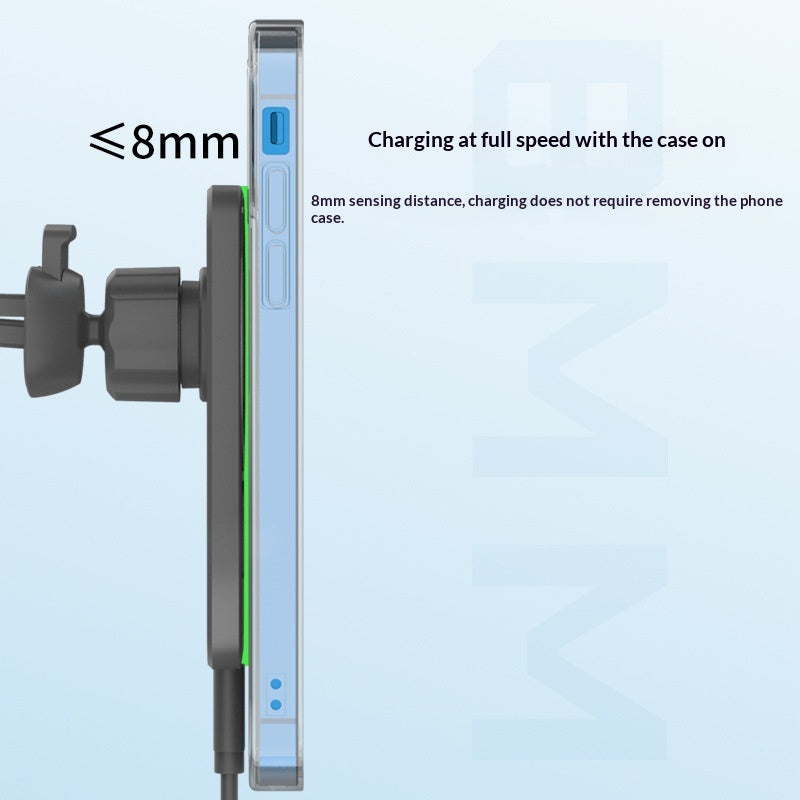 Magnetic Wireless Car Charger 15W & Fast Charging Smartphones Mount