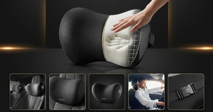 Premium Memory Foam Car Neck Pillow – Ergonomic Headrest Support Cushion for Driving Comfort