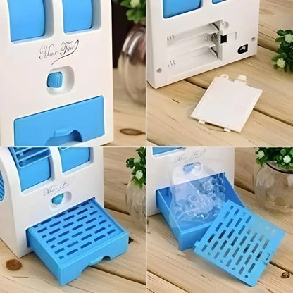 2-in-1 Portable Mini Air Cooler & Desktop Fan (USB/Battery Powered)