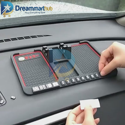 3-in-1 Silicone Car Dashboard Mobile Holder & Anti-Slip GPS Mat